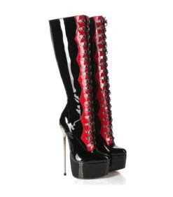 Giaro Overknee Stiefel Fascinate Schwarz/Rot Lack -Shoes Verkäufe giaro overknee stiefel fascinate schwarz rot lack 3