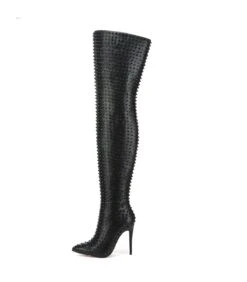 Giaro Overknee Stiefel TINDRA Schwarz Mit Schwarzen Nieten