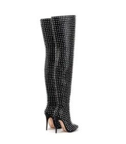 Giaro Overknee Stiefel TINDRA Silber Mit Silbernen Nieten -Shoes Verkäufe giaro overknee stiefel tindra silber mit silbernen nieten 7