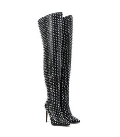 Giaro Overknee Stiefel TINDRA Silber Mit Silbernen Nieten -Shoes Verkäufe giaro overknee stiefel tindra silber mit silbernen nieten 8