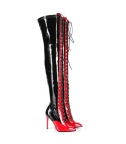 Giaro Overknee Stiefel Veruska Schwarz Rot -Shoes Verkäufe giaro overknee stiefel veruska schwarz rot 4