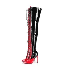 Giaro Overknee Stiefel Veruska Schwarz Rot -Shoes Verkäufe giaro overknee stiefel veruska schwarz rot 9