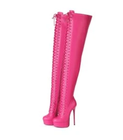 Giaro Plateau Overknee Stiefel Mouchard Pink -Shoes Verkäufe giaro plateau overknee stiefel mouchard pink 5