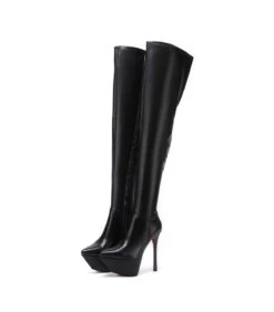 Giaro Plateau Overknee Stiefel Schwarz Matt -Shoes Verkäufe giaro plateau overknee stiefel schwarz matt 5