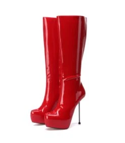 Giaro Plateau Stiefel BEVERLEY Rot Lack -Shoes Verkäufe giaro plateau stiefel beverley rot lack 5