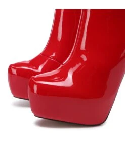 Giaro Plateau Stiefel BEVERLEY Rot Lack -Shoes Verkäufe giaro plateau stiefel beverley rot lack 7