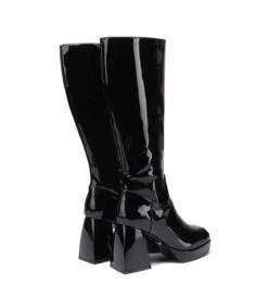 Giaro Plateau Stiefel CORTINA Schwarz Glänzend -Shoes Verkäufe giaro plateau stiefel cortina schwarz glaenzend 8