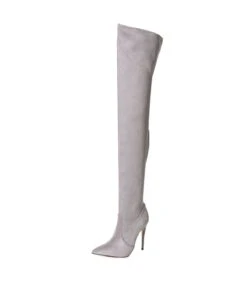 Giaro Overknee Stiefel ARABELLA Grey Velour -Shoes Verkäufe giaro stiefel arabella grey velour 1