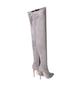 Giaro Overknee Stiefel ARABELLA Grey Velour -Shoes Verkäufe giaro stiefel arabella grey velour 5