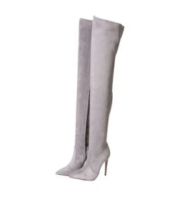 Giaro Overknee Stiefel ARABELLA Grey Velour -Shoes Verkäufe giaro stiefel arabella grey velour 6