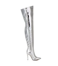 Giaro Overknee Stiefel ARABELLA Liquid Silver -Shoes Verkäufe giaro stiefel arabella liquid silver 2