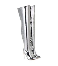Giaro Overknee Stiefel ARABELLA Liquid Silver -Shoes Verkäufe giaro stiefel arabella liquid silver 4