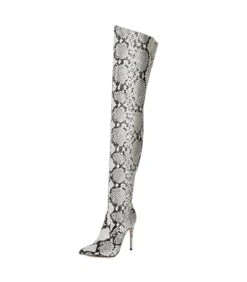 Giaro Overknee Stiefel ARABELLA Snake Grey -Shoes Verkäufe giaro stiefel arabella snake grey 3
