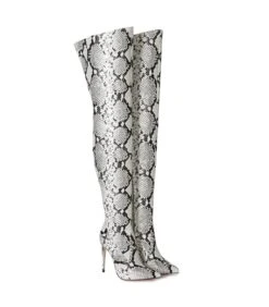Giaro Overknee Stiefel ARABELLA Snake Grey -Shoes Verkäufe giaro stiefel arabella snake grey 6