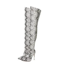 Giaro Overknee Stiefel ARABELLA Snake Grey -Shoes Verkäufe giaro stiefel arabella snake grey 7