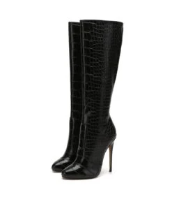 Giaro Stiefel Brandy Schwarz Krokodilmuster  -Shoes Verkäufe giaro stiefel brandy schwarz krokodilmuster 7