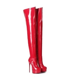 Giaro Overknee Stiefel GALANA 1004 Rot Lack -Shoes Verkäufe giaro stiefel galana 1004 rot lack 4