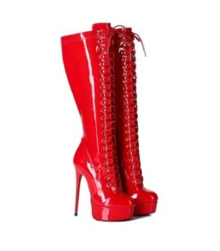 Giaro Stiefel MAHAUTE Rot Lack -Shoes Verkäufe giaro stiefel mahaute rot lack 4