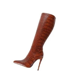 Giaro Stiefel MILA Braun Krokodilmuster