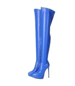 Giaro Overknee Stiefel SPIRE Blau -Shoes Verkäufe giaro stiefel spire blau 8