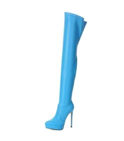 Giaro Overknee Stiefel SPIRE Light Blue -Shoes Verkäufe giaro stiefel spire light blue 3