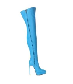 Giaro Overknee Stiefel SPIRE Light Blue -Shoes Verkäufe giaro stiefel spire light blue 4