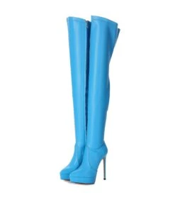 Giaro Overknee Stiefel SPIRE Light Blue -Shoes Verkäufe giaro stiefel spire light blue 8