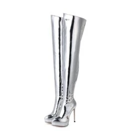 Giaro Overknee Stiefel SPIRE Silber -Shoes Verkäufe giaro stiefel spire silber 6
