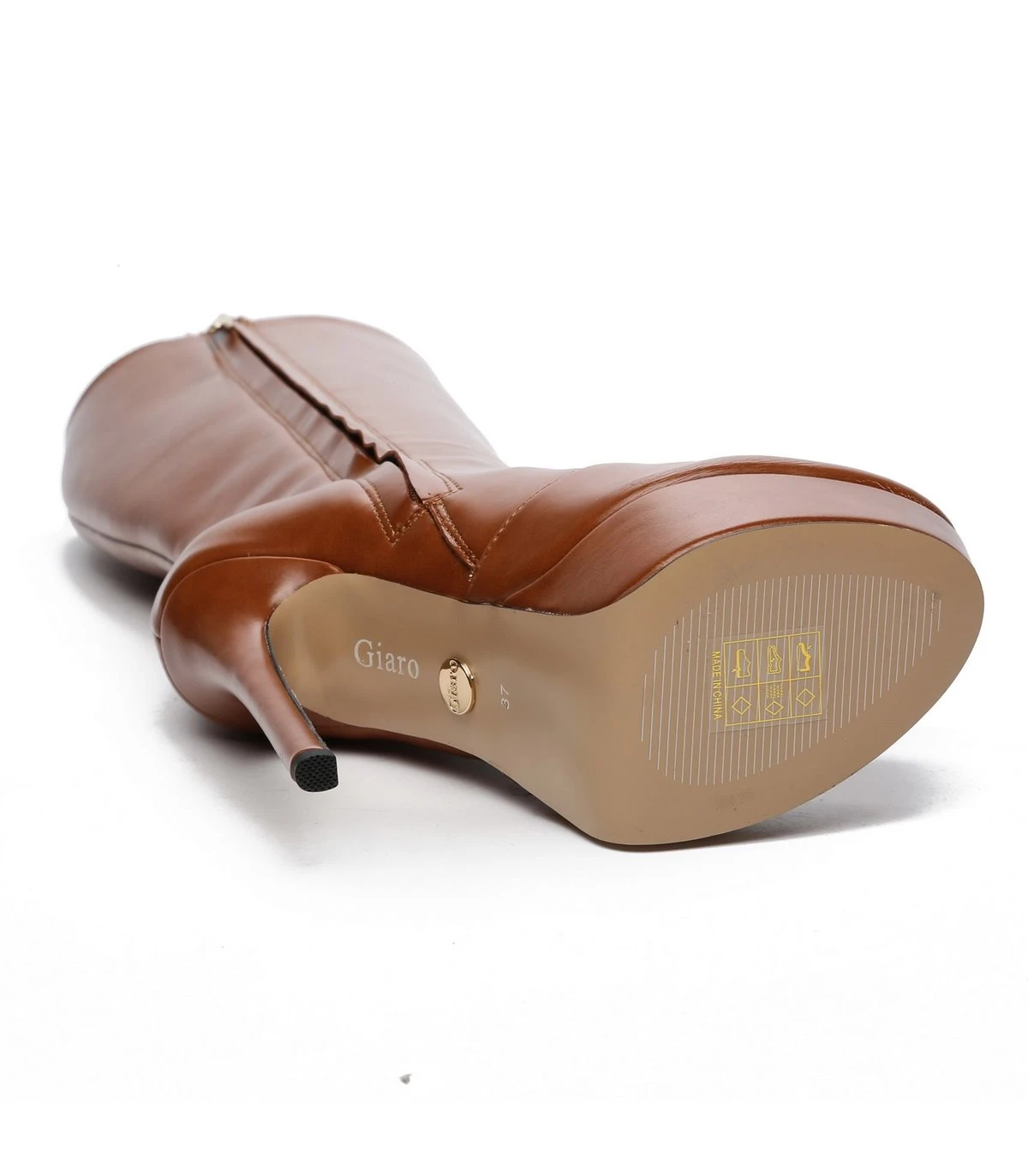 Giaro Stiefel Stackstand Braun Matt 5 Giaro Stiefel Stackstand Braun Matt – Bild 5