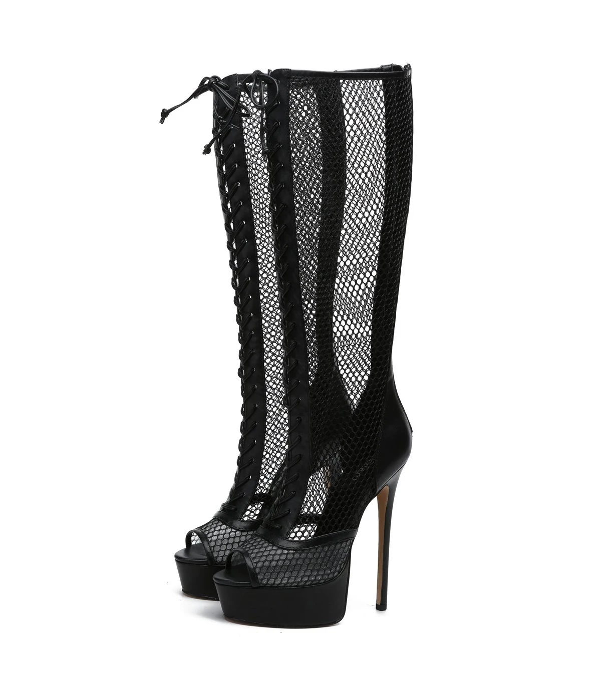 Giaro Stiefel Steam Schwarz Matt Mesh PU 8 Giaro Stiefel Steam Schwarz Matt Mesh PU – Bild 8