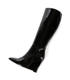 Giaro Stiefel ELLA Blockabsatz Schwarz Lack -Shoes Verkäufe giaro stiefelette ella lack schwarz 7