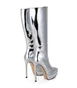 Giaro Stiefel SARAYA Liquid Silver -Shoes Verkäufe giaro stiefelette saraya liquid silver 5