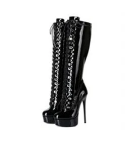 Giaro Plateau Stiefel MAHAUTE Schwarz Lack -Shoes Verkäufe giaroplateau stiefel mahaute schwarz lack 7