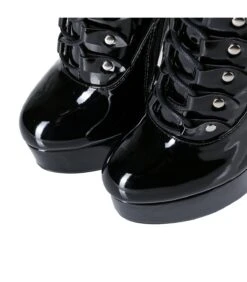 Giaro Plateau Stiefel MAHAUTE Schwarz Lack -Shoes Verkäufe giaroplateau stiefel mahaute schwarz lack 8