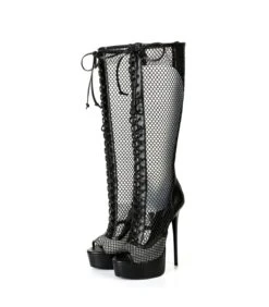 Giaro Plateau Stiefel MESHA Schwarz Matt -Shoes Verkäufe giaroplateau stiefel mesha schwarz matt 5