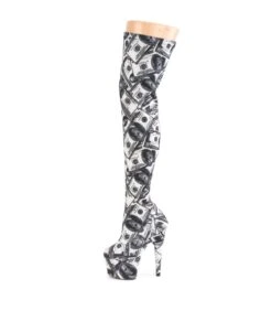 Overknee Stiefel ADORE-3000DP- Dollar Print -Shoes Verkäufe overknee stiefel adore 3000dp dollar print 10