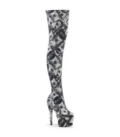 Overknee Stiefel ADORE-3000DP- Dollar Print