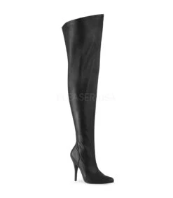 Overknee Stiefel SEDUCE-3000WC (Weitschaftstiefel) - Lederimitat Schwarz