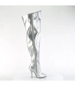 SEDUCE-3000WC Wide Calf/Weitere Wade - Overknee-Stiefel - Silber | Pleaser -Shoes Verkäufe overknee stiefel seduce 3000wc wide calf weitere wade silber pleaser 4
