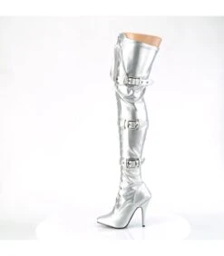 SEDUCE-3028 - Overknee Stiefel - Silber | Pleaser -Shoes Verkäufe overknee stiefel seduce 3028 silber pleaser 2