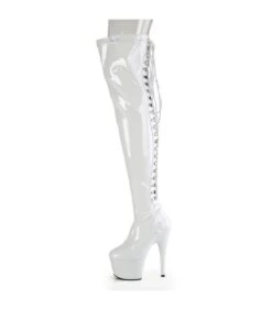 ADORE-3063 - Plateau Overknee Stiefel - Weiß Lack | Pleaser -Shoes Verkäufe plateau overknee stiefel adore 3063 weiss lack pleaser 2