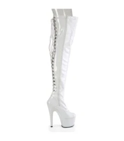 ADORE-3063 - Plateau Overknee Stiefel - Weiß Lack | Pleaser -Shoes Verkäufe plateau overknee stiefel adore 3063 weiss lack pleaser 4
