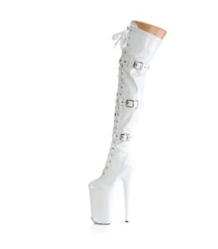 BEYOND-3028 - Plateau Overknee Stiefel - Weiß Lack | Pleaser -Shoes Verkäufe plateau overknee stiefel beyond 3028 weiss lack pleaser 2