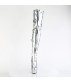 DELIGHT-3000HWR - Plateau Overknee Stiefel - Silber | Pleaser -Shoes Verkäufe plateau overknee stiefel delight 3000hwr silber pleaser 4