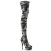 Plateau Overknee Stiefel DELIGHT-3005 - Camouflage