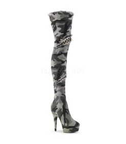 Plateau Overknee Stiefel DELIGHT-3005 - Camouflage
