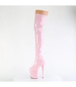 FLAMINGO-3000 - Plateau Overknee Stiefel - Rosa Lack | Pleaser -Shoes Verkäufe plateau overknee stiefel flamingo 3000 rosa lack pleaser 3