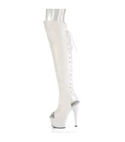 ADORE-3019 - Plateau Overknee Stiefel Peeptoe Mit Offener Verse - Weiß | Pleaser -Shoes Verkäufe plateau overknee stiefel peeptoe mit offener verse adore 3019 weiss pleaser 2