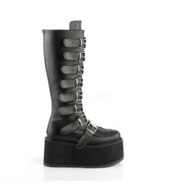 Plateau Stiefel DAMNED-318 Schwarz | DemoniaCult -Shoes Verkäufe plateau stiefel damned 318 schwarz 4