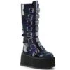 Plateau Stiefel DAMNED-318 Schwarz Lack | DemoniaCult